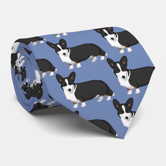 Gravata Amantes de Cão de Galinha Negra-Gelada Cardigan We (Rolled)