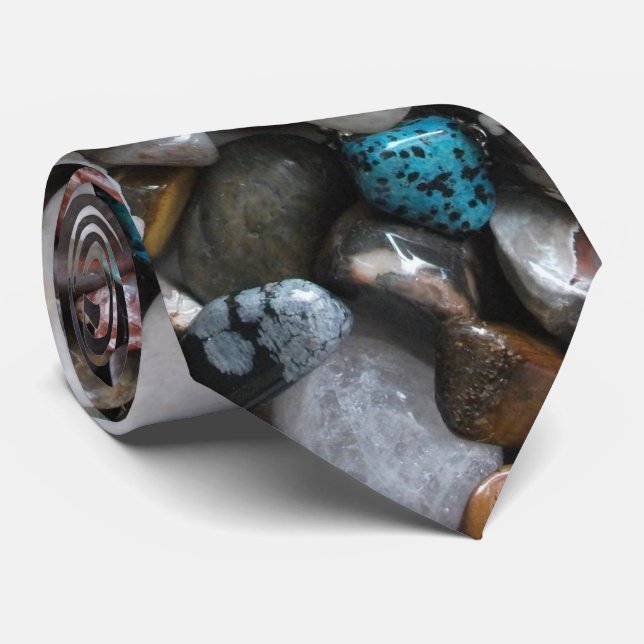 Gravata Amantes de Rock, Rochas Polidas, Minerais (Rolled)