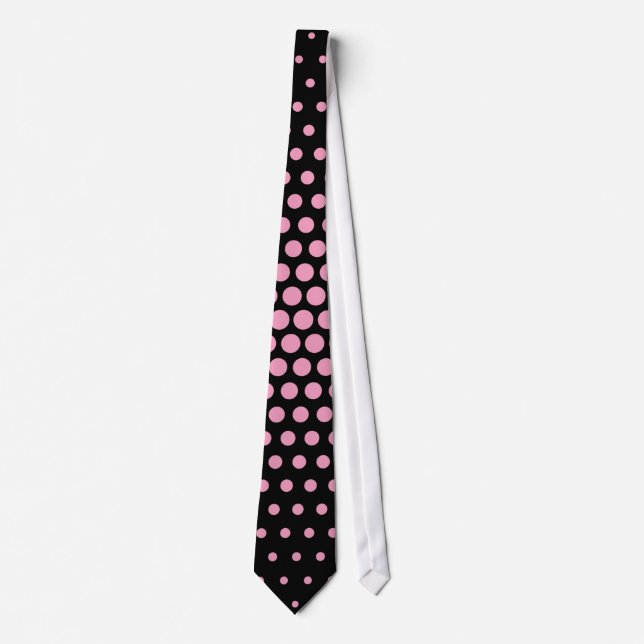 Gravata Amaranth rosa Pontos Techno Moderno Preto (Frente)