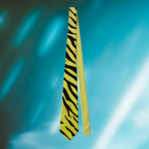 Gravata Amarela com Listras de Tigre – Estampa Ous