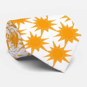 Gravata Amarelo-alaranjado Sol solar