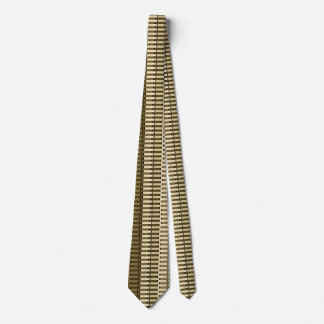 Gravata Amarelo Marrom Dourado Moderno Abstrato Estiloso P