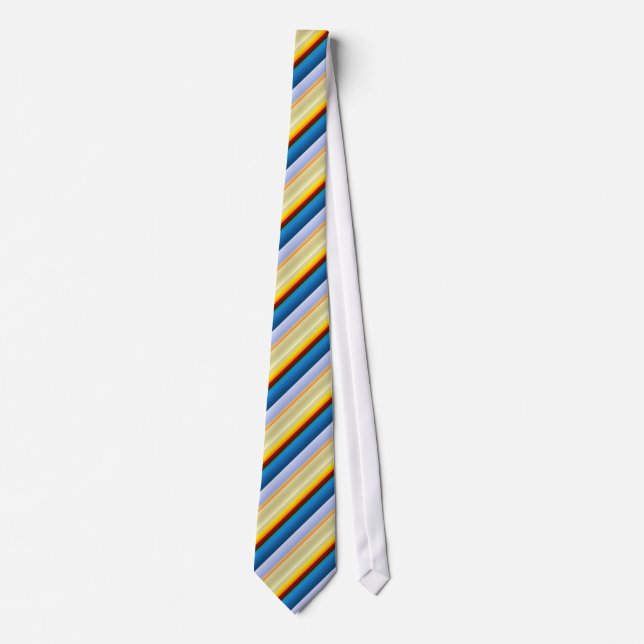 Gravata Amarelo, Marrom, Ouro, Torneio Azul (Frente)