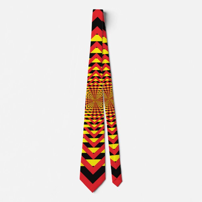 Gravata Amarelo vermelho preto (Frente)