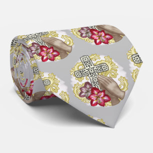 Gravata Amaryllis Christian Cross