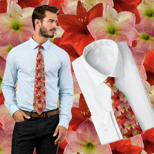 Gravata Amaryllis Flower Neck Tie