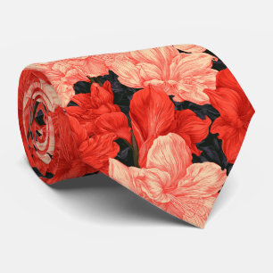 Gravata Amaryllis Print Namorado Minimalista Casamento