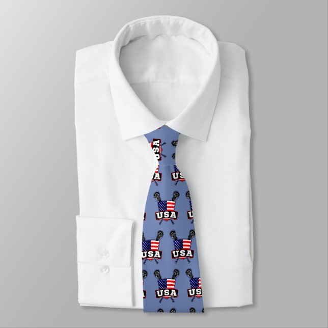 Gravata American Flag USA Lacrosse Tie (Amarrado)