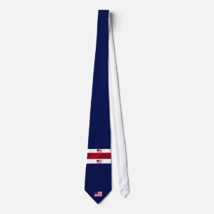 Gravata American Flag vermelho, branco e azul