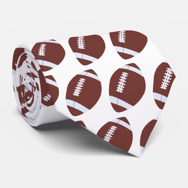 Gravata American Football Gridiron Ball Patterno (Rolled)