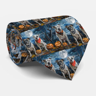 Gravata American Staffordshire Halloween Spooky