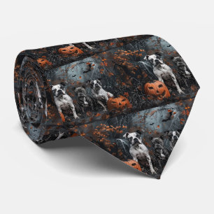 Gravata American Staffordshire Noturno de Halloween Canino