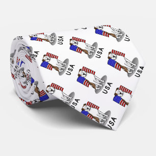 Gravata American USA Flag Pit Bull (lt brindle white 3)