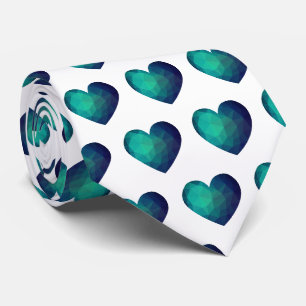 Gravata Amor de coração azul-hitech