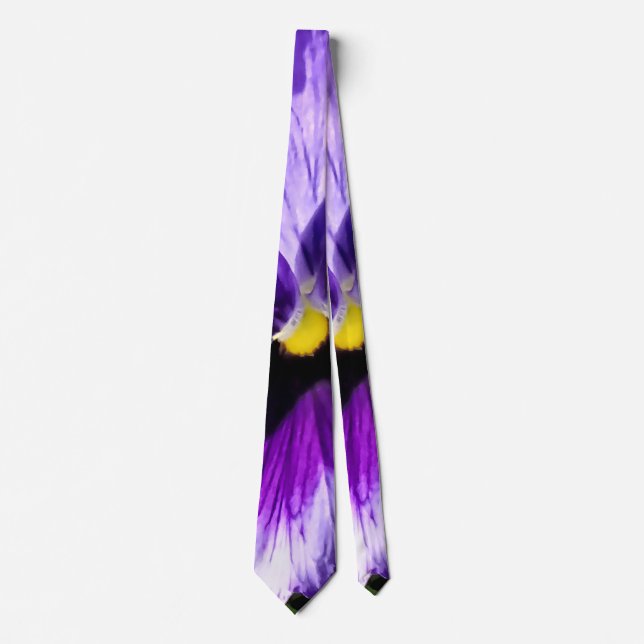 Gravata Amor-Perfeito em Dois Tons de Roxo (Frente)