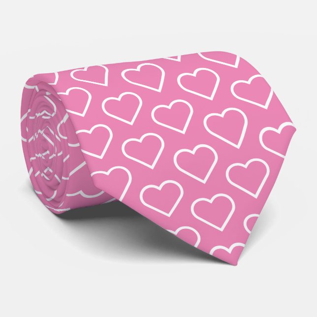 Gravata Amor Rosa - Adicione as suas cores favoritas - Cor (Rolled)