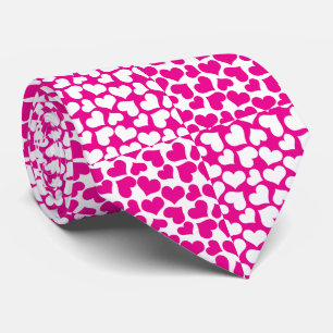 Gravata Amor verificado em magenta e branco