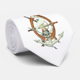 Gravata Âncora do navio pirata do crânio