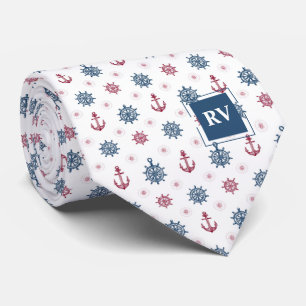 Gravata Âncoras e Rodas de Navio Monogramadas