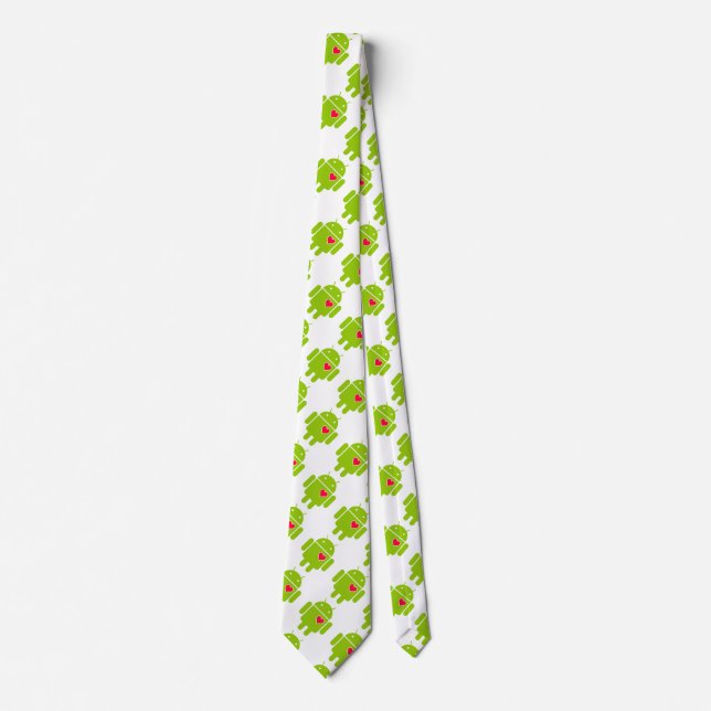 Gravata Android Robot com Moda do Coração (Frente)