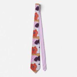 Gravata Anemone Spring Flowers Tie