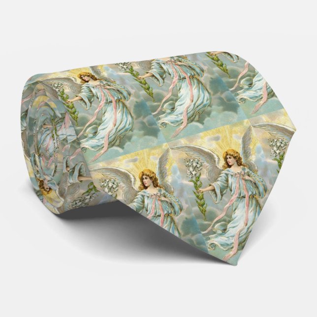 Gravata Angel em Blue Tie (Rolled)