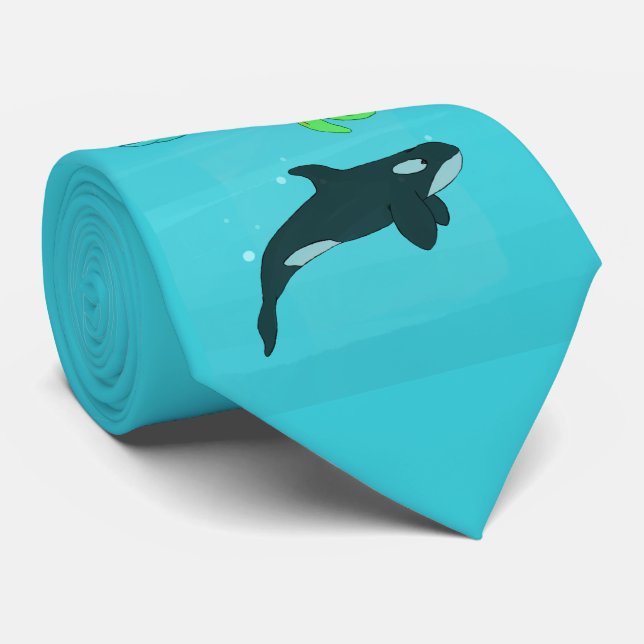 Gravata Animais do Mar (Rolled)