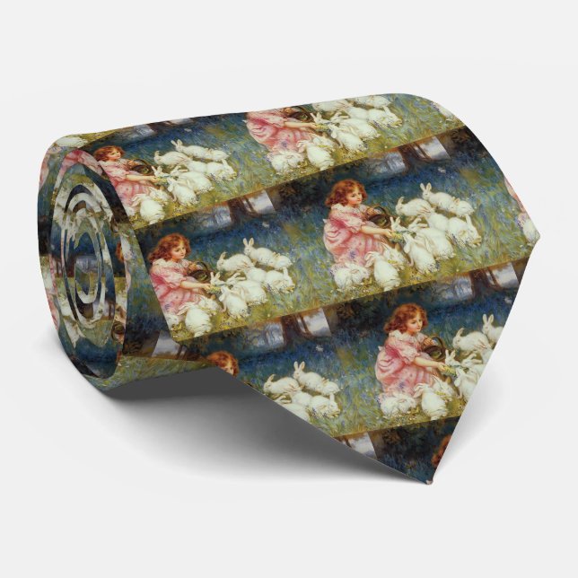 Gravata Animais Lindos de Páscoa Vintage (Rolled)