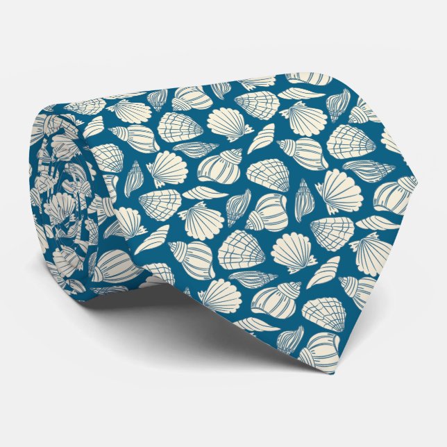 Gravata Animais Marinhos do Oceano Estampado (Rolled)