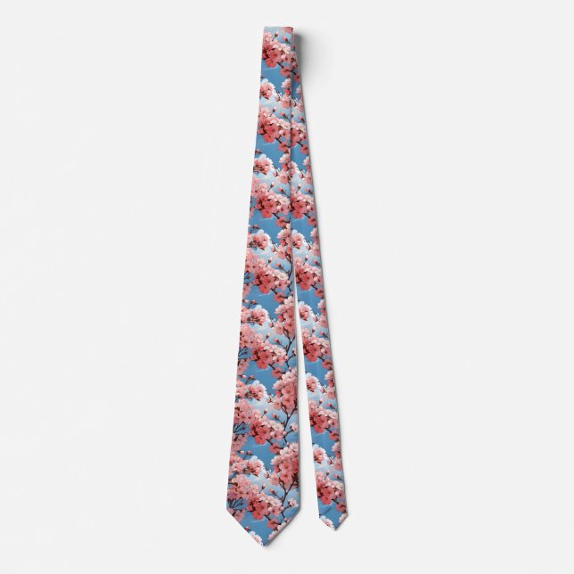Gravata Anime Cherry Blossom Floral (Frente)