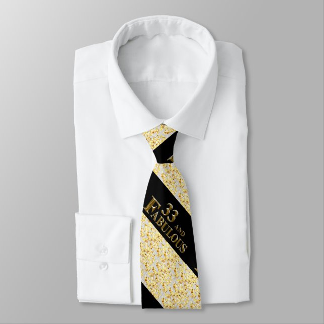 Gravata Aniversário de 33 anos (Amarrado)