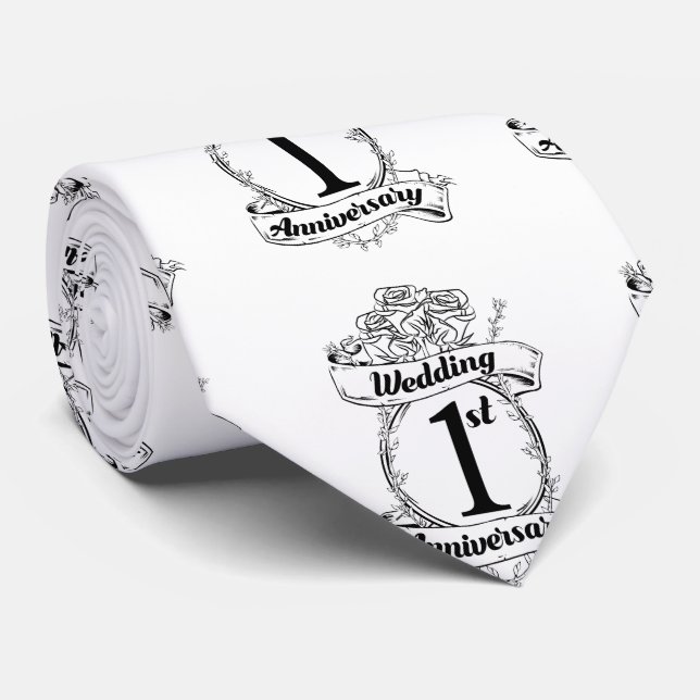 Gravata Aniversário de Casamento de ruas (Rolled)