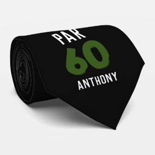 Gravata Aniversário Golfer Green 60th feliz Par de Pai