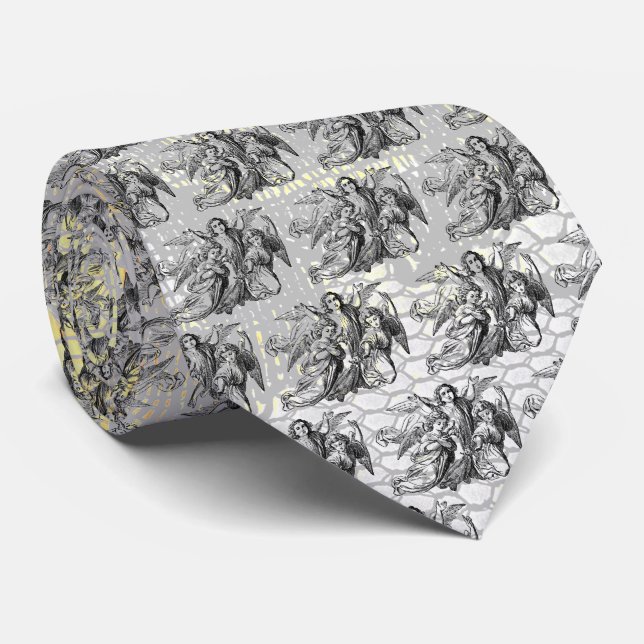 Gravata Anjos Nas Nuvens (Rolled)