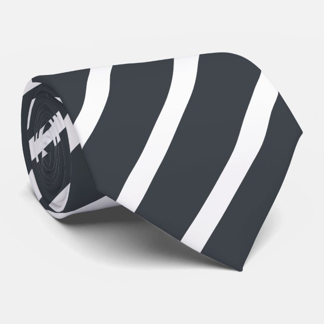 Gravata Anthrazitte gestreift Krawatt (Rolled)