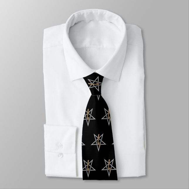 Gravata Anton LaVey Sigil (Design 1) Neck Tie (Amarrado)