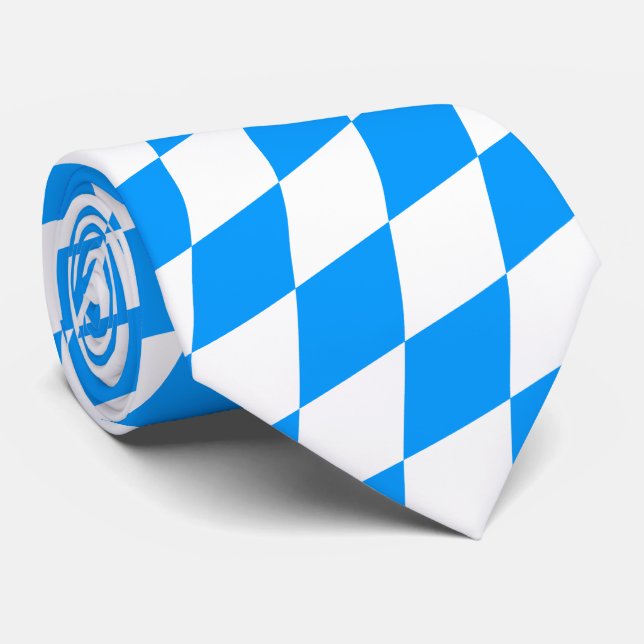 Gravata Apenas azul e branco, bávaro puro. (Rolled)