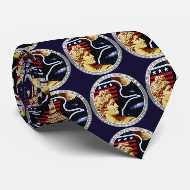 Gravata Apollo 17 Missão Espacial 1972 Insígnia (Rolled)