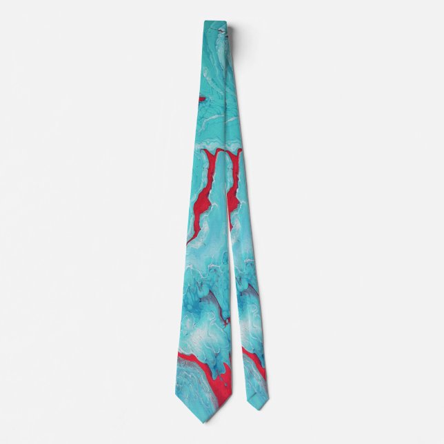 Gravata Aqua e redemoinho do coral (Frente)