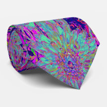 Aquamarine Rainbow Color Abstrato Dahlia Flower