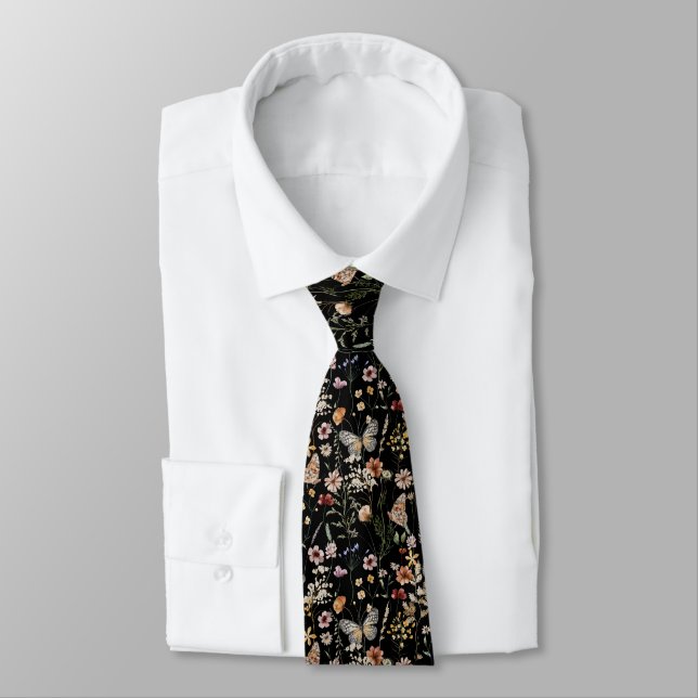 Gravata Aquarela Boho Floral (Amarrado)
