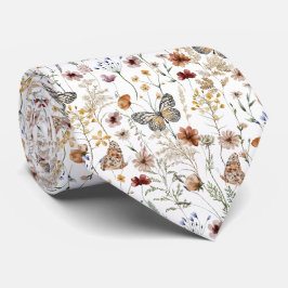 Gravata Aquarela Boho Floral