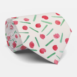 Gravata Aquarela De Feriado De Aquarelas Candy Cane