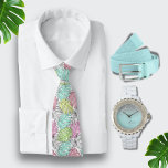 Gravata Aquarela Turquoise Havaiana Monstera azul Aqua<br><div class="desc">A gravata impressão havaiana apresenta um conjunto cativante de folhas coloridas de monstro tropical em sua design. A ilustração vibrante da gravata captura a exótica e exótica beleza das ilhas havaianas, trazendo uma explosão de talento tropical a qualquer roupa. As folhas reproduzidas na gravata apresentam uma variedade de cores brilhantes...</div>