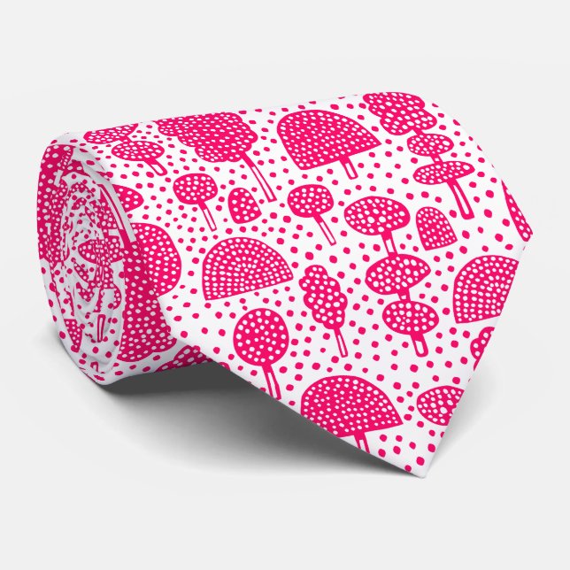 Gravata Arboretum 230715 - Neon Red on White (Rolled)