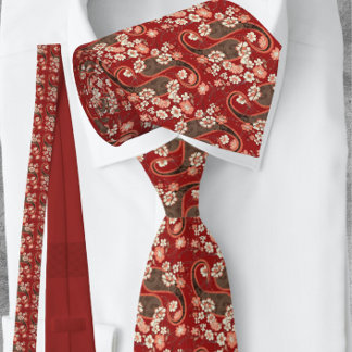 Gravata Archduke Red & Brown Paisley NeckTie