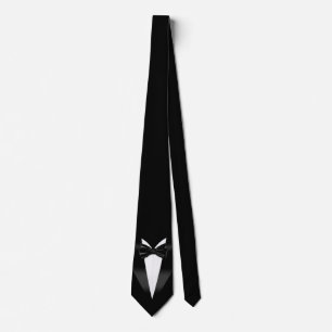 Gravata Arco branco preto Tuxedo