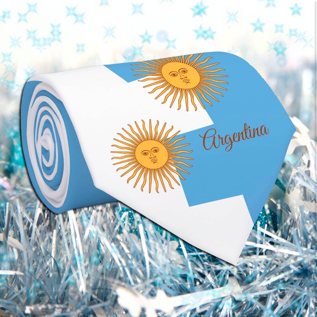 Gravata Argentina Flag & Argentina Sol business / esportes (Criador carregado)