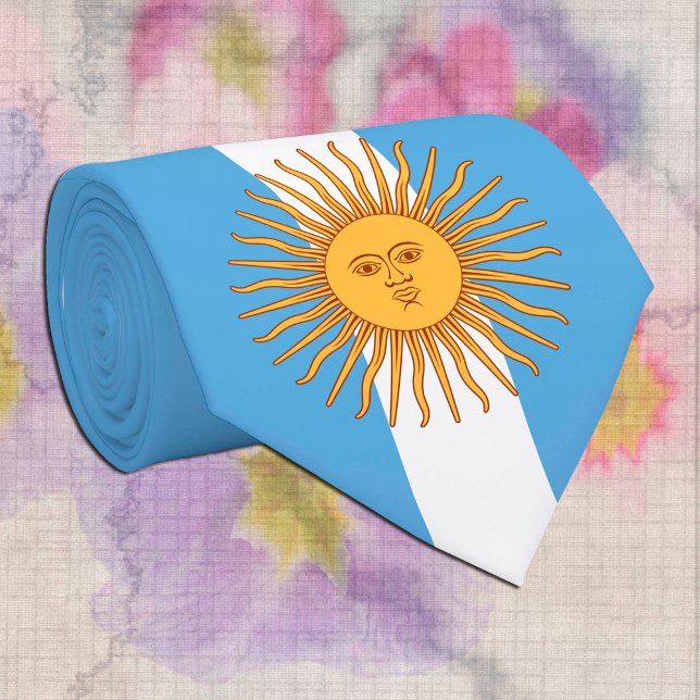 Gravata Argentina, Sol de Mayo e Argentina Bandeira / negó (Criador carregado)