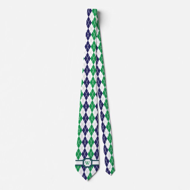 Gravata Argyle masculina On the Green (Frente)
